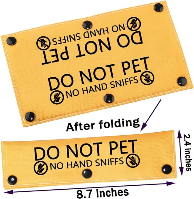 Detalle 2 de Dot Not Pet working dog leash sleeve wrap (No Hand Sniffs) in nylon