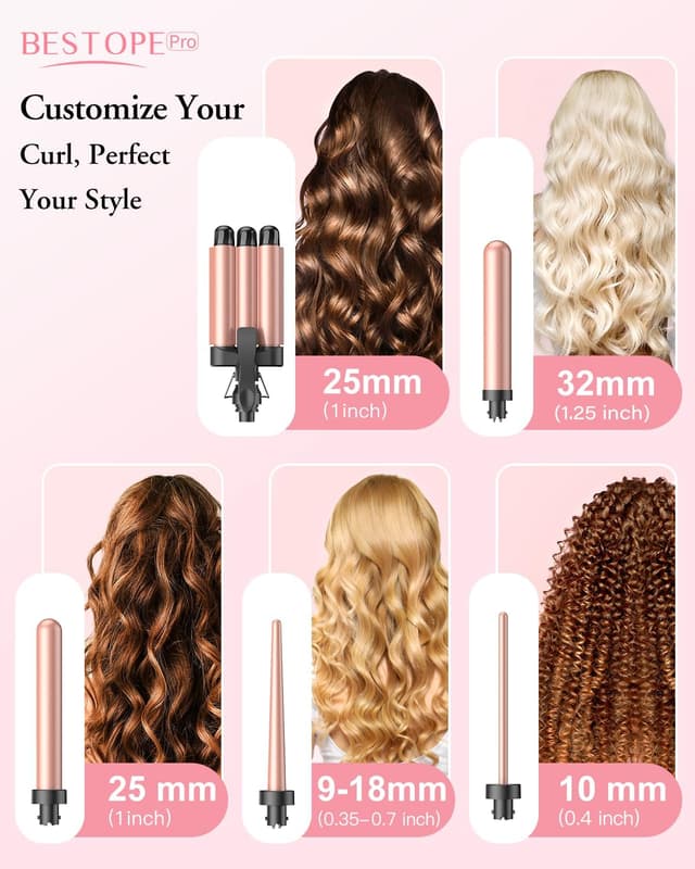 Detalle de BESTOPE PRO 6-in-1 Lockenstab 9â32 mm đâ