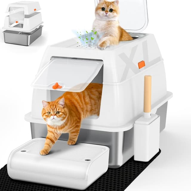 Detalle de SZEETECH Katzenklo Edelstahl XL 60x40