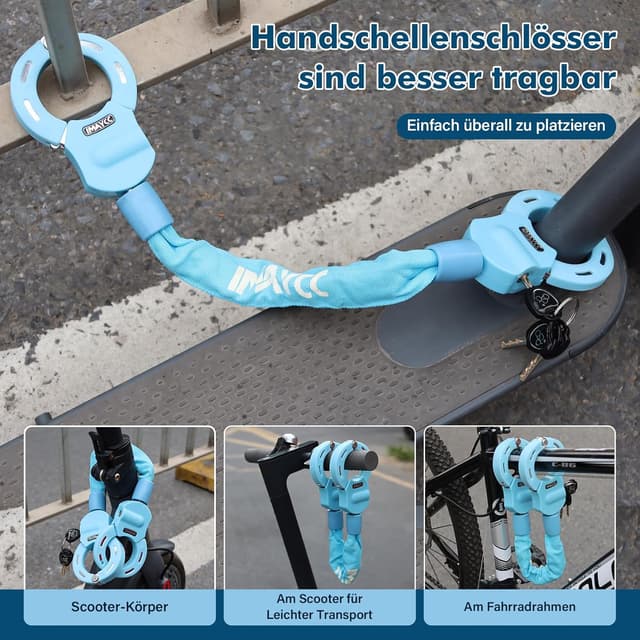Detalle de IMAYCC E-Scooter Schloss aus Stahl