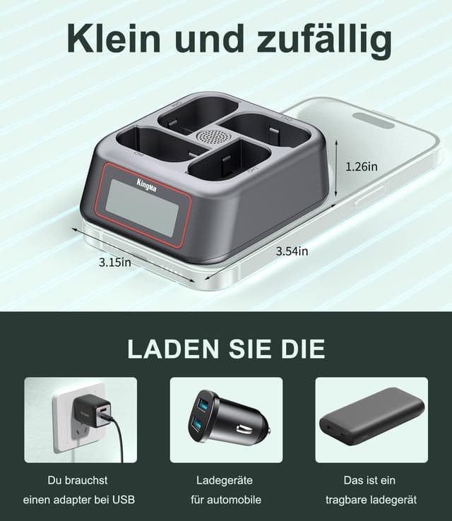 Thumbnail 5 de King Ma NP-FZ100 Ladegerät mit 4 Kanälen