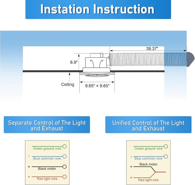 Thumbnail 2 de yanliangvich 8 Inch 110 CFM Bathroom Fan