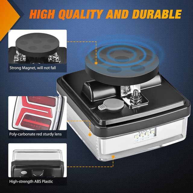 Thumbnail 5 de Nilight Magnetic Trailer Towing Light Kit 58LED 🚚