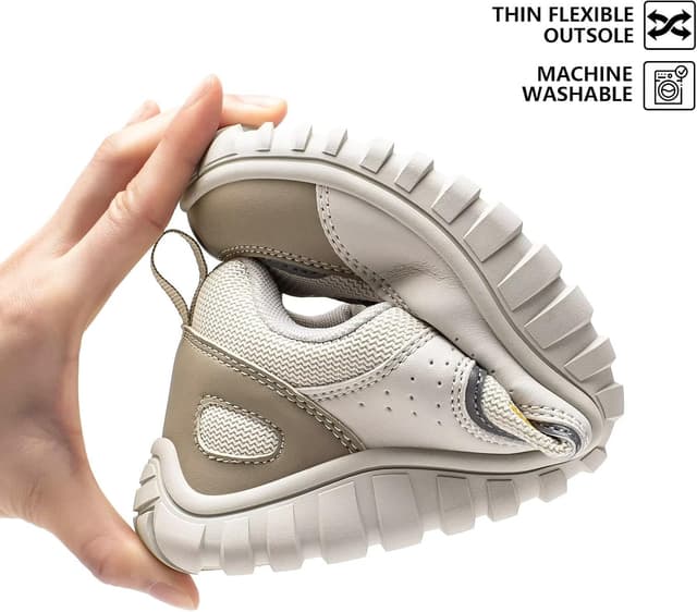 Detalle de HOBIBEAR Barfußschuhe mit breiter Zehenbox – bequeme Trailrunning-Sneaker für Damen & Herren