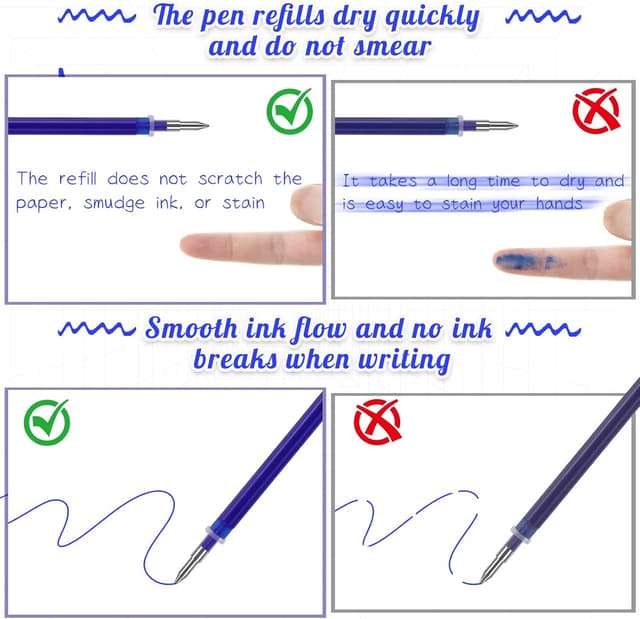 Detalle de Thboxes 16 Radierbare Ersatzminen 0,7 mm – blaue Gelstifte-Nachfüllminen