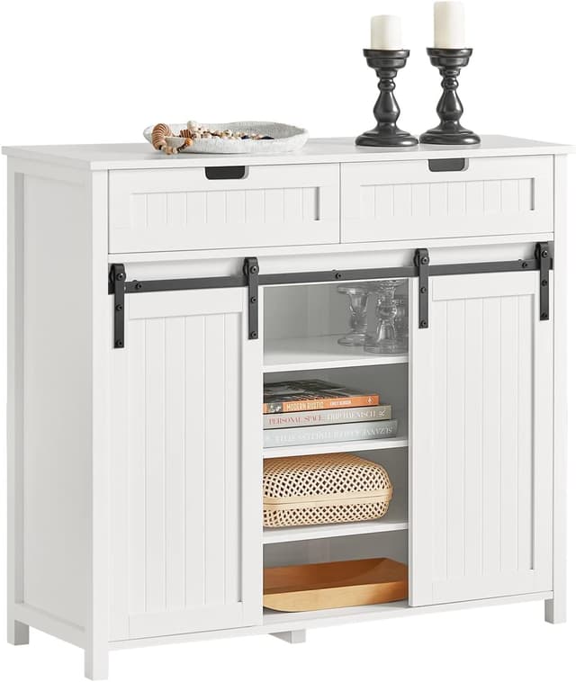 Imagen de SoBuy FSB74-W Aparador Blanco con Puerta Corrediza en OfertitasTOP