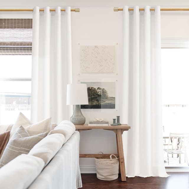 Thumbnail 4 de MRTREES Rideau Voilage Fenêtre 140x215 Ivoire Blanc