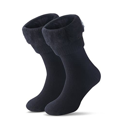 Thumbnail 1 de JARSEEN Térmicos de Invierno Calcetines de Lana Super Calor Gruesa Calentar Suave Cómodo Calcetines de Mujer Hombre (Nuevo Negro, 36-42)