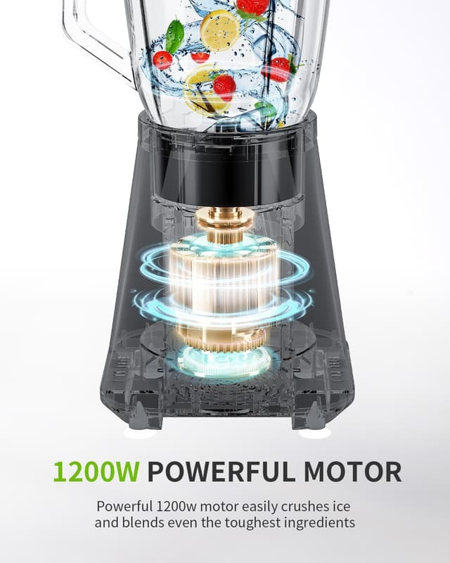 Detalle 2 de GDOR 1200W Standmixer Glas 2-1