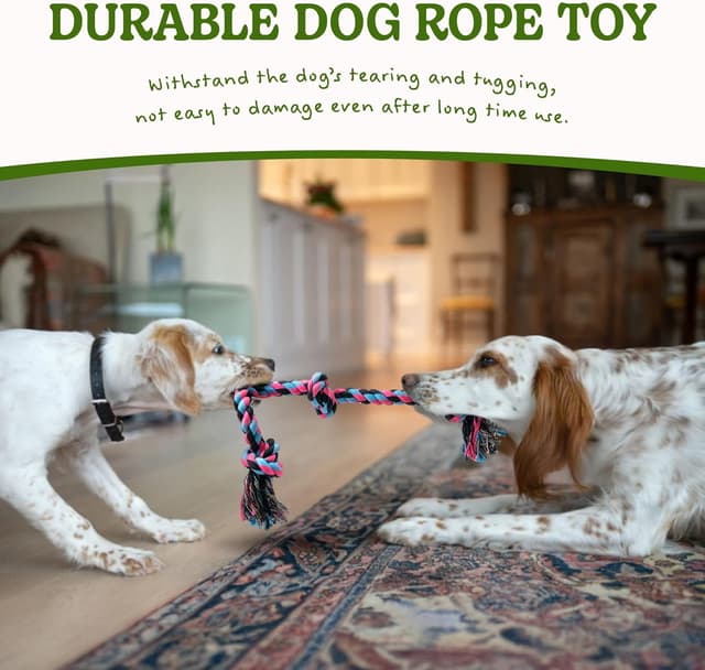 Detalle de SHARLOVY Dog Rope Toy for Medium Dogs