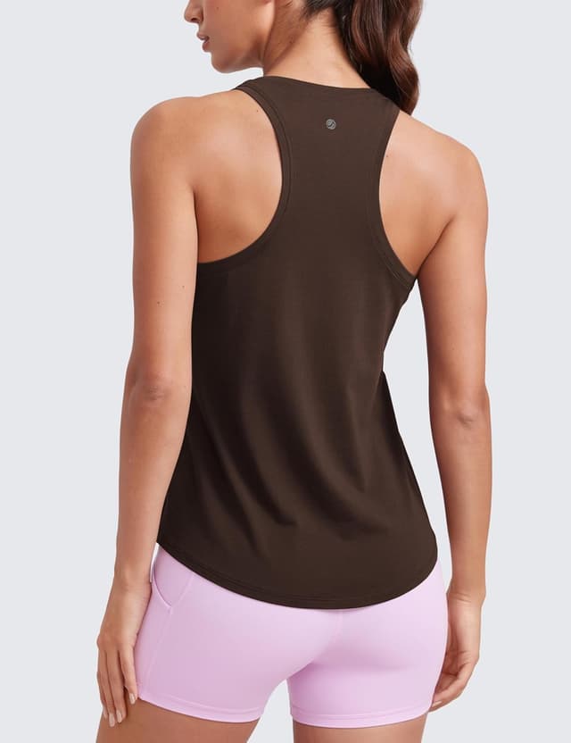 Detalle 2 de Canotta CRZ YOGA in cotone Pima con racerback: leggera e morbida per allenamenti e uso quotidiano