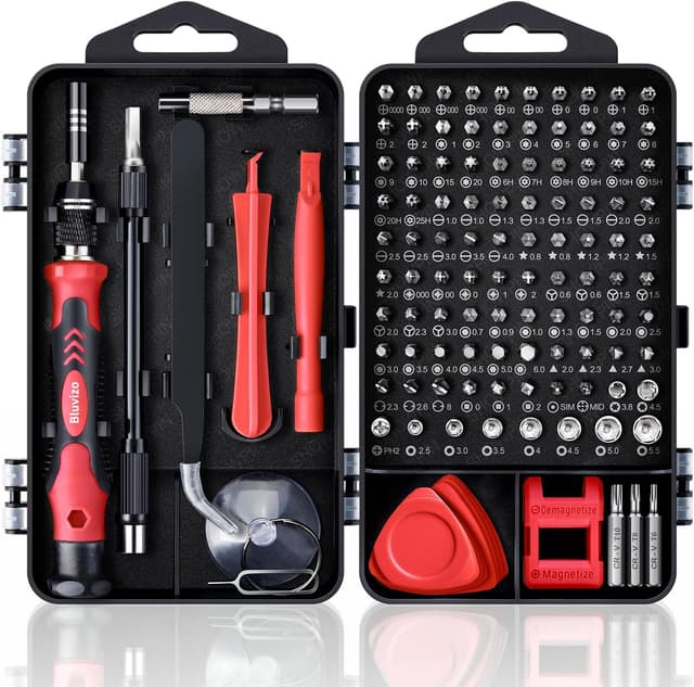 Detalle de Feinmechaniker Mini-Schraubendreher-Set Buvlizo 124 in 1 mit 103 Bits (PC, Laptop, iPhone & mehr)