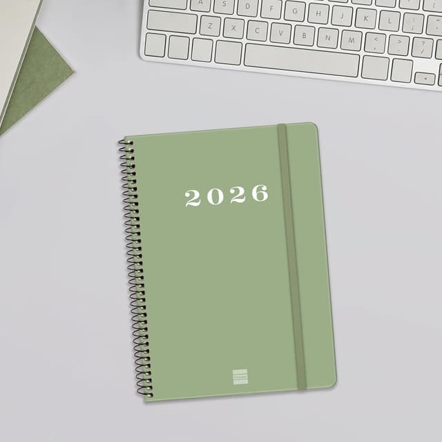 Detalle 2 de Finocam Agenda Espiral 2026 1 Día Página 12 meses
