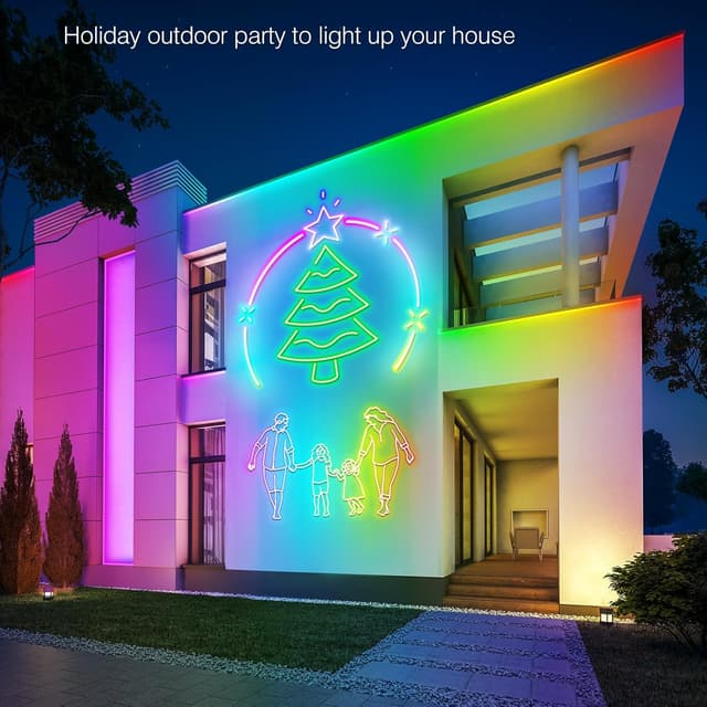 Detalle de AILBTON 30m Flexible LED Rope Lights with App/Remote, Music Sync and IP65 RGB Neon Strip