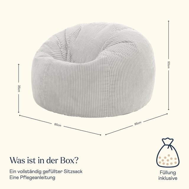 Detalle de Icon Kingston Sitzsack 85×85×50 cm