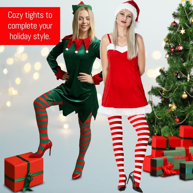 Detalle 2 de REDSTAR Elf tights 2 pairs stripy 6-14