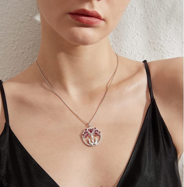 Detalle de Jiamiaoi Kette mit Katzen-Anhänger aus 925 Sterling Silber (silberfarben)