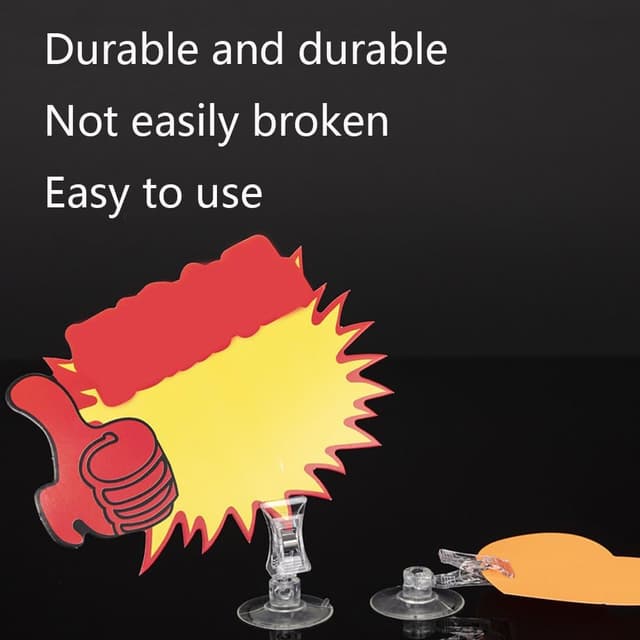 Thumbnail 3 de Transparent suction cup price tag clip