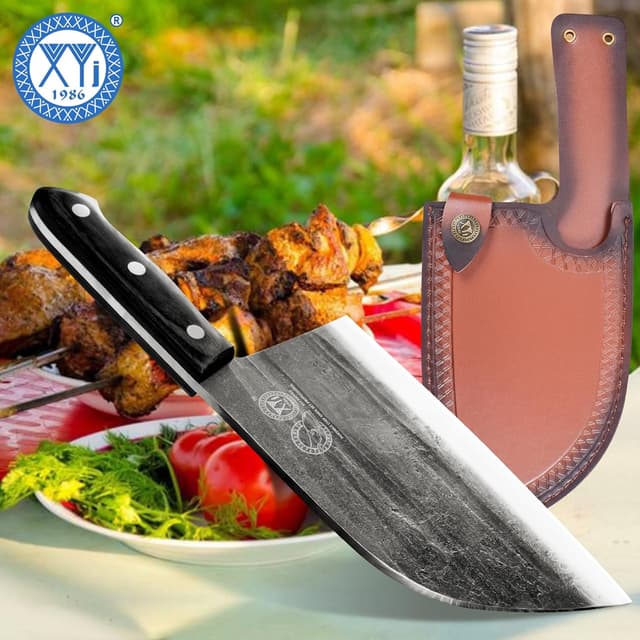 Thumbnail 5 de XYJ Chef Knife y Pinzas de Carne, 7.5" 🌟 Años de Tradición