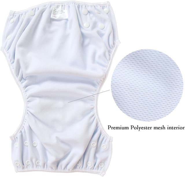 Detalle de Teamoy 2-pack baby swimming trunks (swim nappy) with adjustable snaps