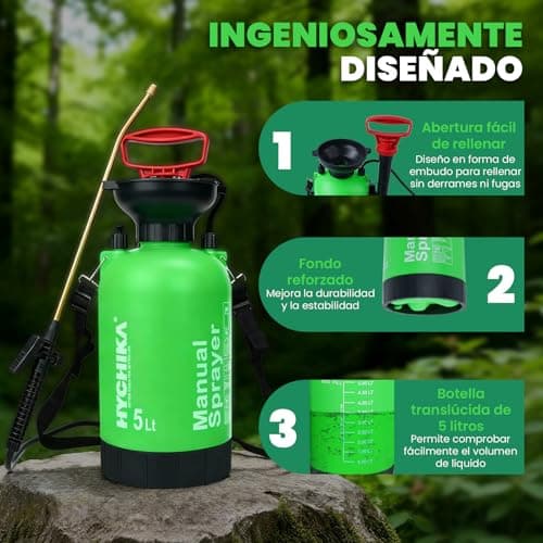 Thumbnail 5 de HYCHIKA Pulverizador a presión 5 L para jardinería