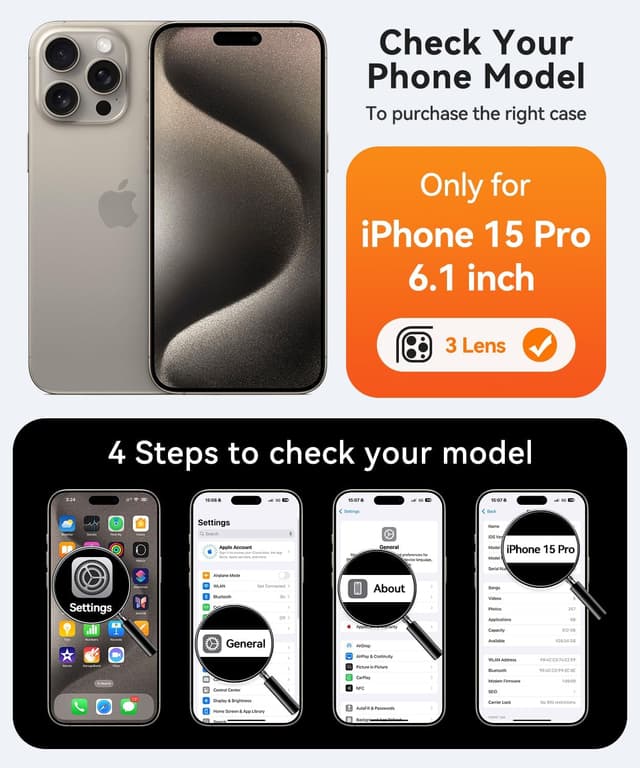 Detalle 2 de CANSHN Magnetic iPhone 15 Pro Case (6.1") with full camera protection, MagSafe-compatible, translucent matte – Light Blue