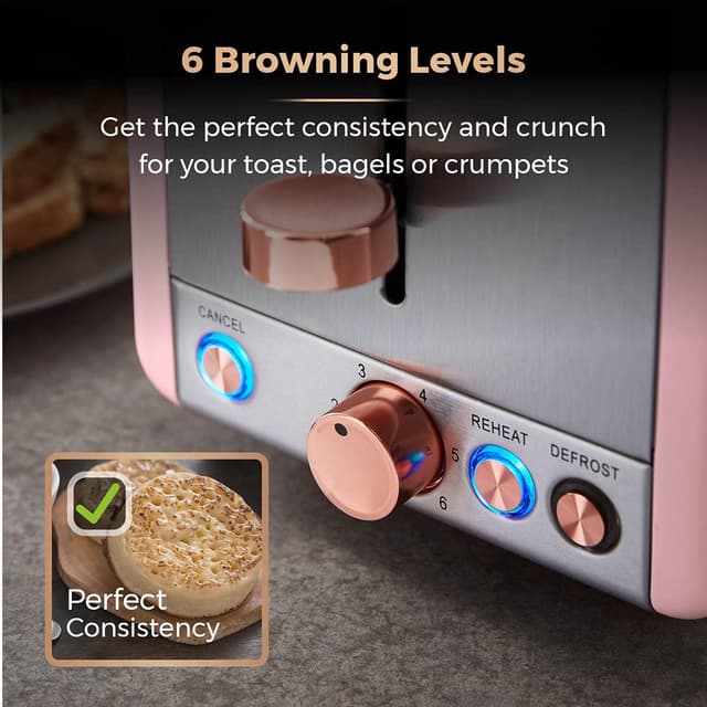 Detalle 2 de Tower Cavaletto 2-Slice Toaster T20036PNK