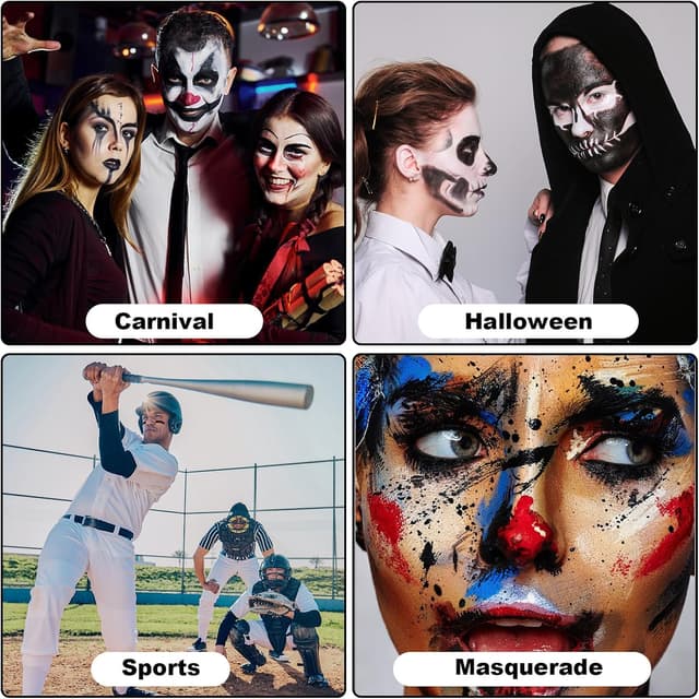 Thumbnail 5 de Aomig Camouflage Face Paint Sticks blu, 1 stick