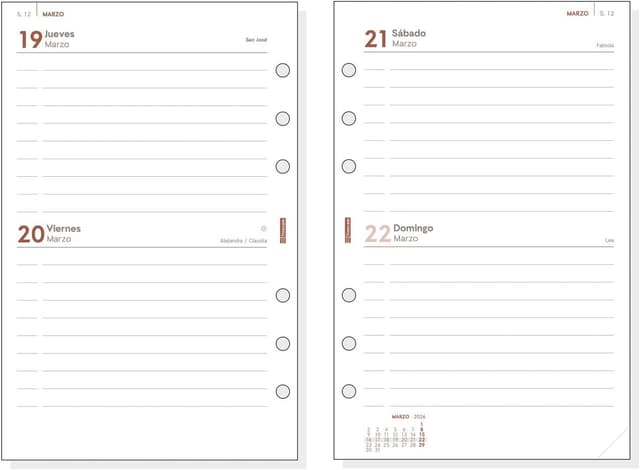 Thumbnail 1 de Finocam Recambio agenda Open 2026 2 Días Página