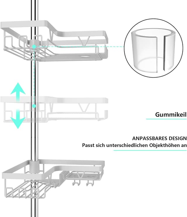 Thumbnail 2 de Kegii Teleskop Duschregal