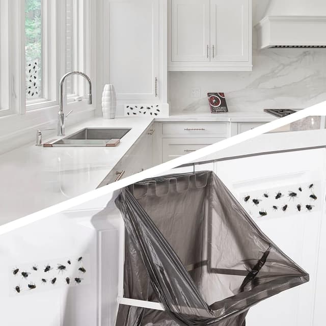 Detalle de GeeRic Lot de 50 autocollants transparents pour pièges à mouches de fenêtre