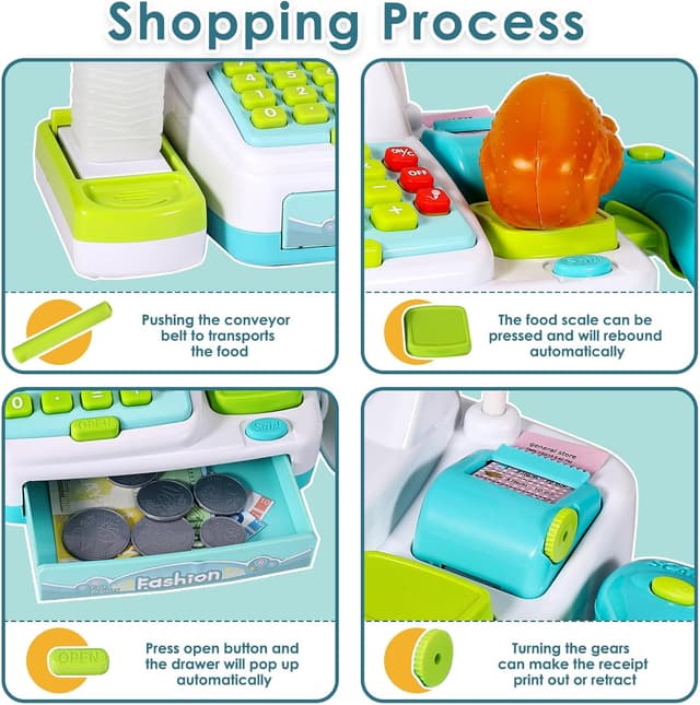 Thumbnail 2 de BUYGER Kinder Kasse Kaufladen Spielzeug