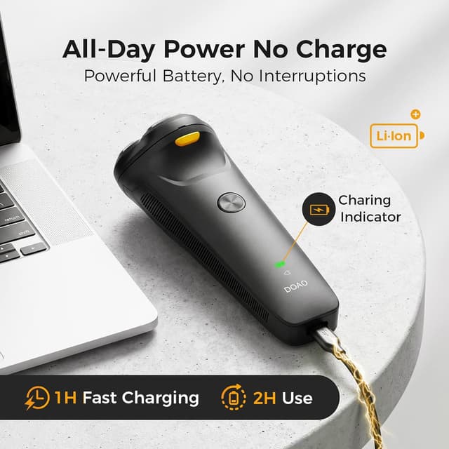 Detalle 1 de DOAO 100% waterproof rotary razor 9000RPM