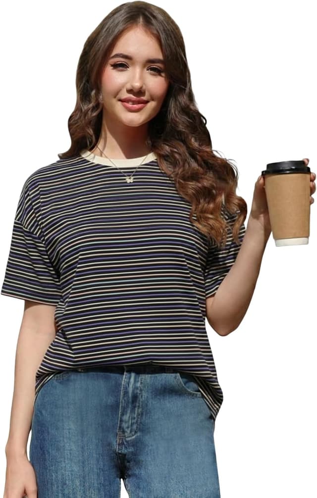 Detalle 1 de Cuptacc Tshirt Damen Rundhals Oversize