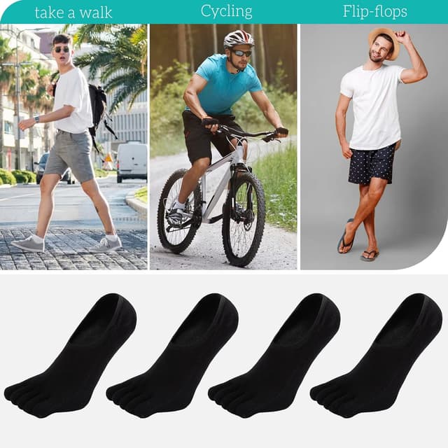 Thumbnail 5 de PUTUO Calcetines Dedos Hombre 4 Pares