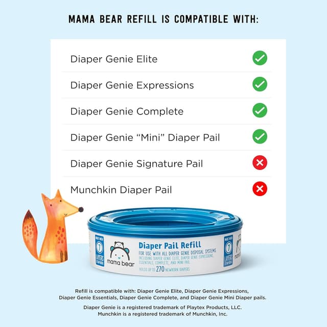 Thumbnail 2 de Mama Bear Diaper Pail Refills 1080 Count 🧷