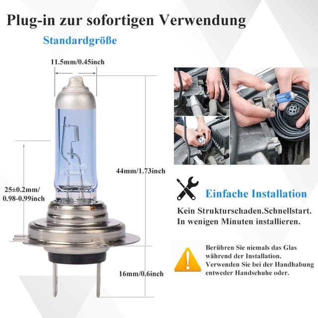 Thumbnail 4 de XELORD H7 55W 12V Scheinwerferlampe Paar