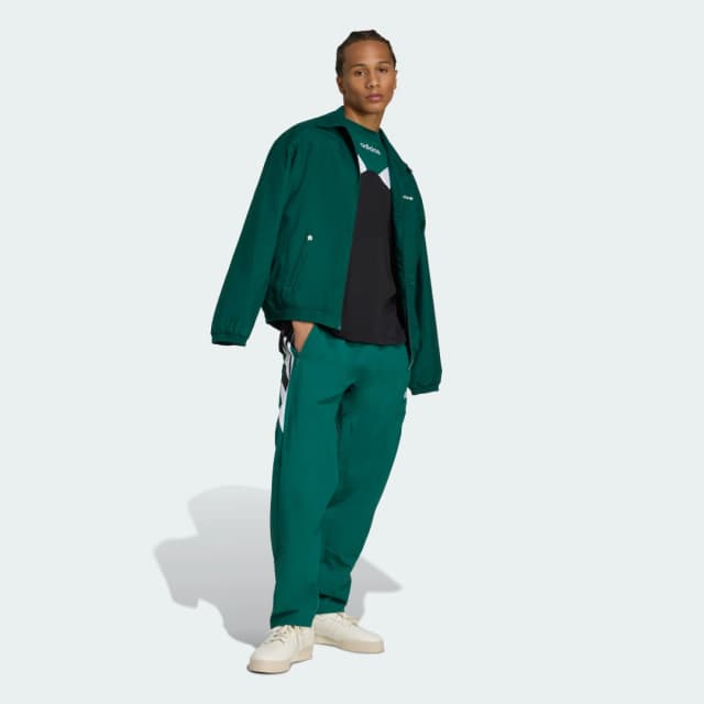 Thumbnail 2 de Adidas Sudadera Cepillada Woven Track Top Verde