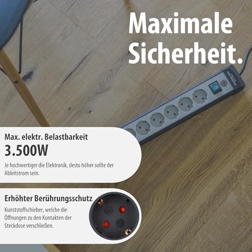Thumbnail 5 de Brennenstuhl Premium-Line regleta 8 tomas con cable 5 m