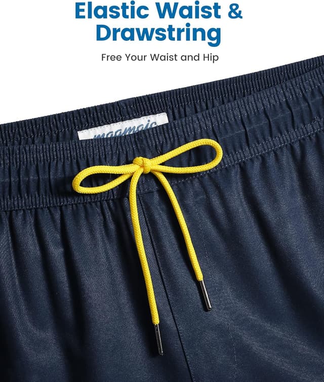 Detalle 1 de MaaMgic 5" Men’s Swim Shorts with Compression Liner (2-in-1) and Zipper Pockets