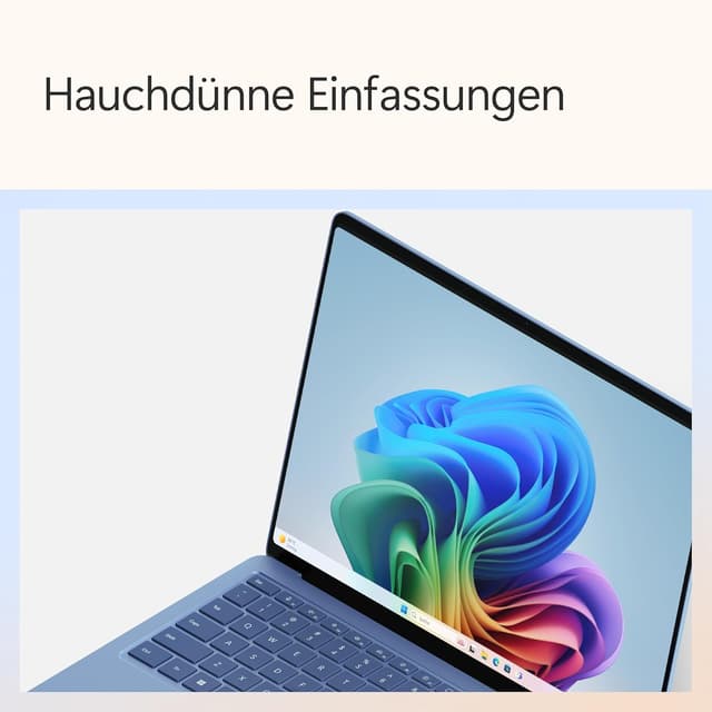 Detalle de Microsoft Surface Laptop Copilot+ 13,8" Touch | Snapdragon X Elite (12 Kerne) | 16GB RAM, 512GB SSD – Saphirblau