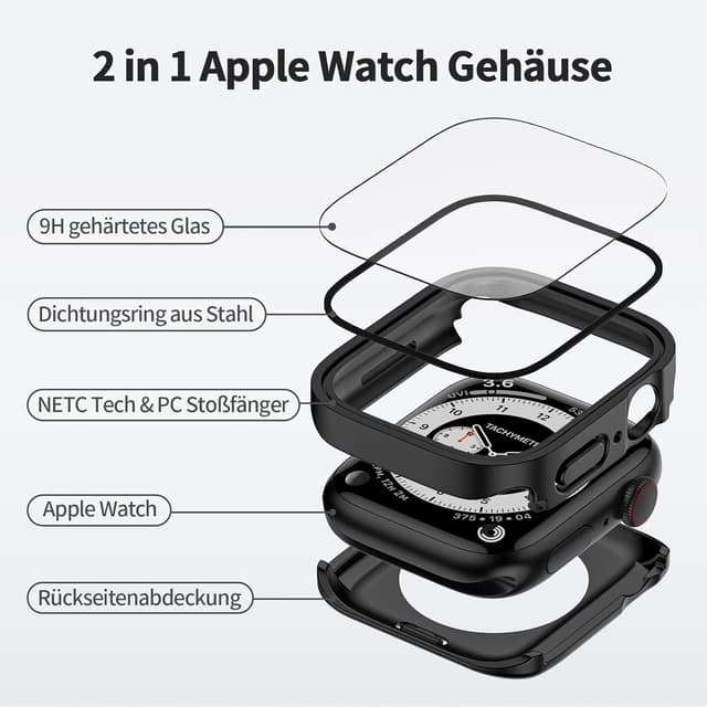 Detalle 2 de Kawoco 2-in-1 Schutz für Apple Watch 40 mm