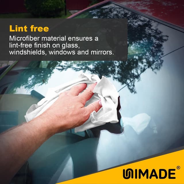 Detalle de UNIMADE Shop Rags (100 Sheets) Microfiber Cleaning Cloths, Lint-Free Bulk Towels