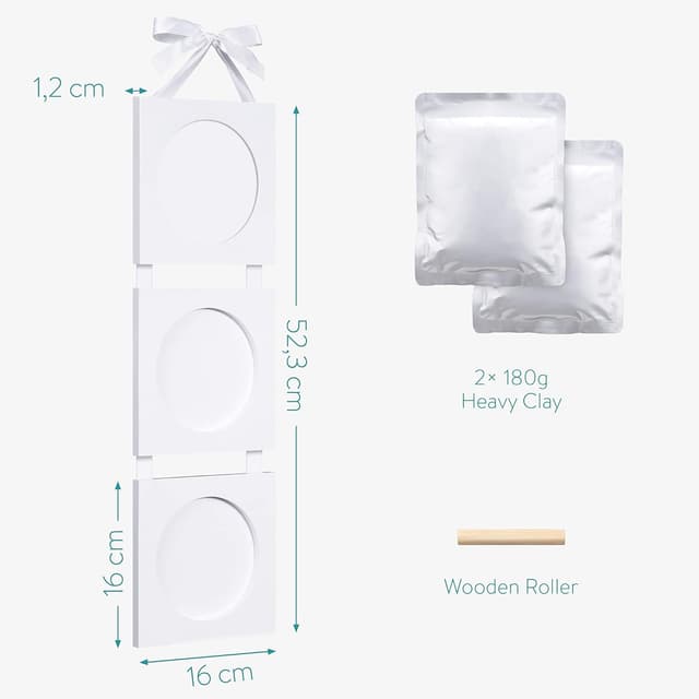 Detalle 2 de Navaris Baby Handprint Kit 16 x 16 cm