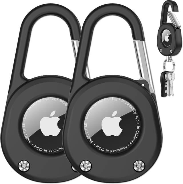 Detalle de SCALLOP AirTag Holder Waterproof with Carabiner