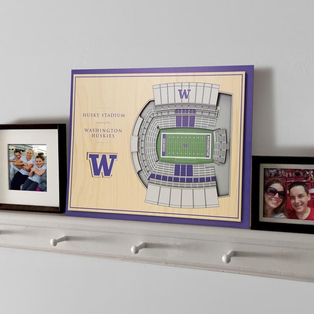 Detalle 2 de YouTheFan NCAA Washington Huskies 5-Layer StadiumView 3D Wall Art (Husky Stadium)