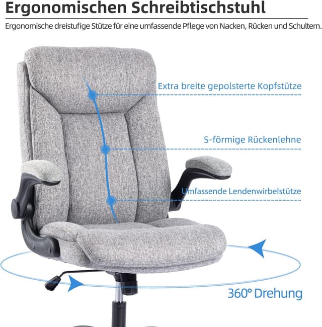 Detalle 1 de MZLEE Ergonomischer Bürostuhl 150 kg