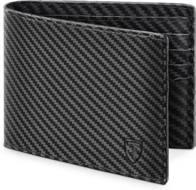 Detalle de TEEHON Mens RFID Blocking Carbon Fibre Wallet