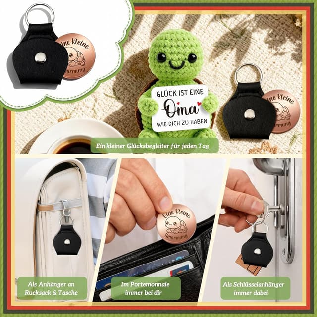 Detalle 2 de Giftota Oma Geschenk Pocket Hug Schildkröte
