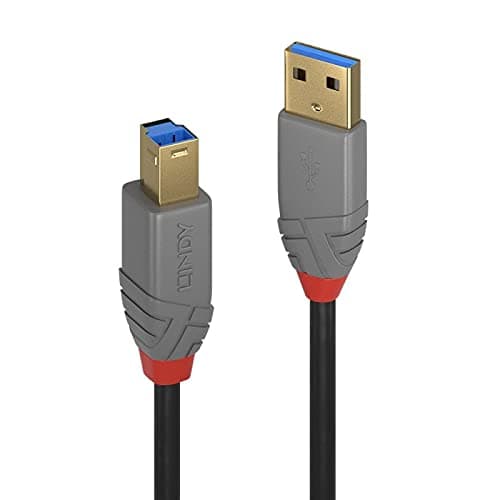 Detalle 2 de LINDY Cable USB 3.2 A/B 5m - Conexión Rápida 🚀